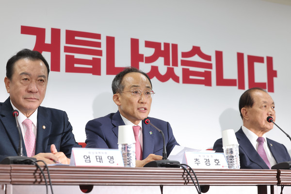 ▲ 발언하는 추경호 원내대표. /뉴시스