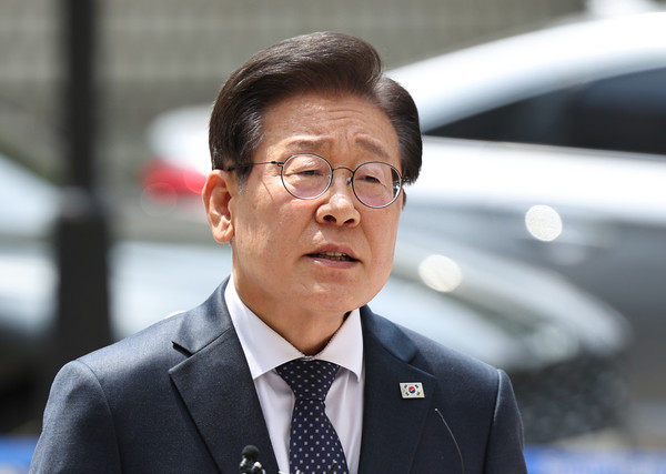 ▲ 법원 출석하며 발언하는 이재명 더불어민주당 대표. /뉴시스