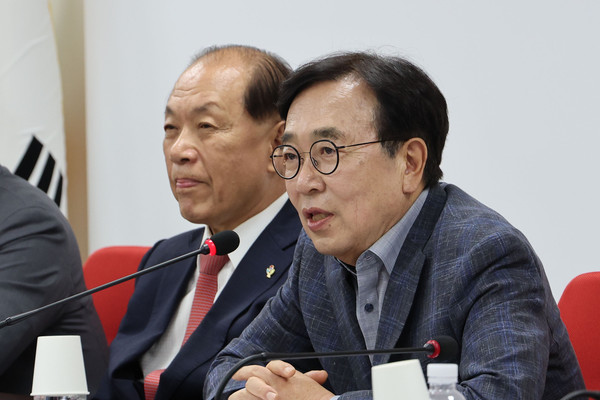 ▲ 발언하는 서병수 신임 전당대회 선거관리위원장. /뉴시스