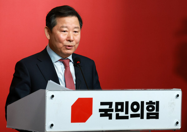▲ 현안관련 브리핑 하는 이철규 국민의힘 인재영입위원장. /뉴시스