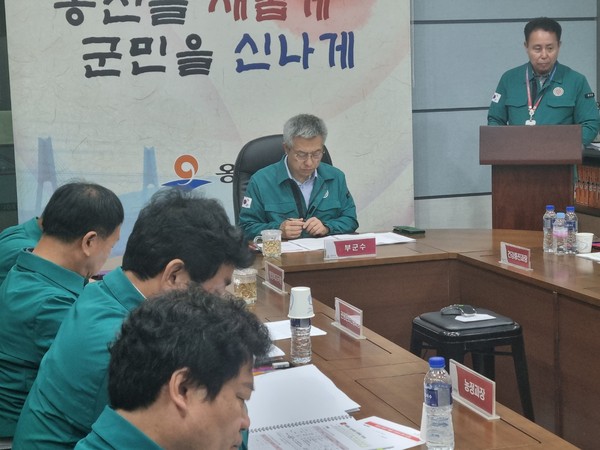 ▲ 옹진군 여름철 안전관리 대책 보고회 개최 모습.