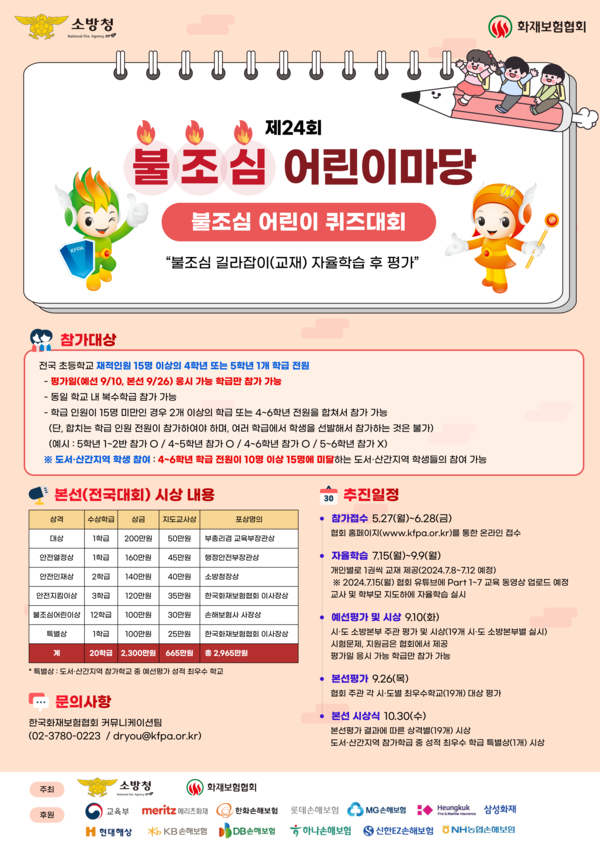▲ 제24회 불조심 어린이마당 행사 홍보 포스터.