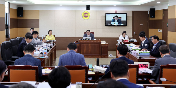 ▲ 교육위원회 1차 추경 상임위 심사 모습.
