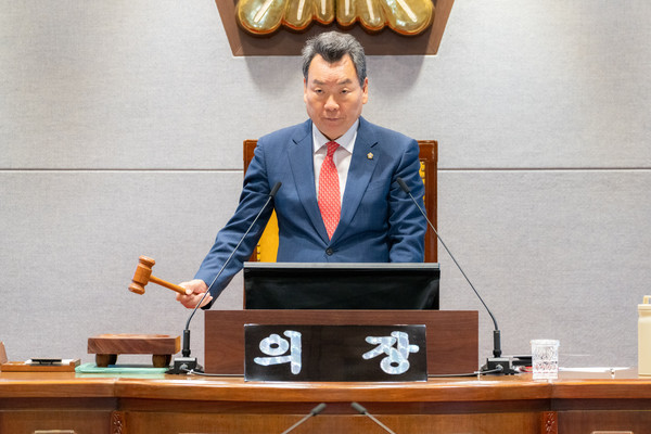 ▲ 본회의를 진행하는 김형대 의장.