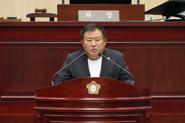▲ 이규서 329회 정례회 5분발언 모습.