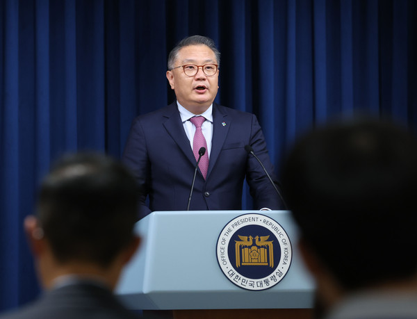 ▲ 박상욱 과학기술수석, 2025년 R&D 재원 배분 결과 관련 브리핑. /뉴시스