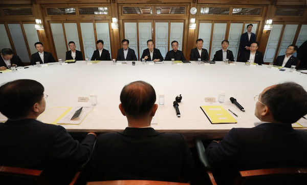 ▲ 한덕수 국무총리가 고위당정협의회에서 발언하고 있다. /뉴시스