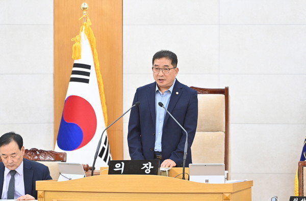 ▲ 박대성 의장 개원사.