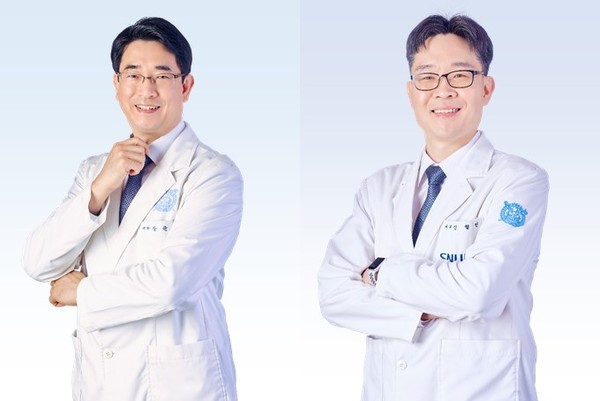 ▲ 연구지원부장 장윤석 교수(알레르기내과, 좌), 의학연구협력센터장 신철민 교수(소화기내과, 우).