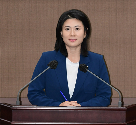 ▲ 박수빈 의원 5분발언 모습.