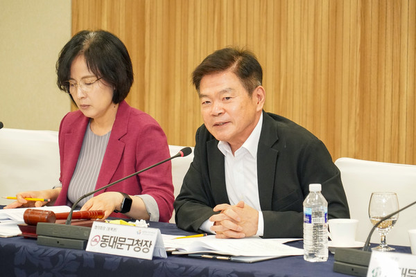 ▲ 서울특별시구청장협의회 제191차 정기회의서 발언하는 이필형 동대문구청장.