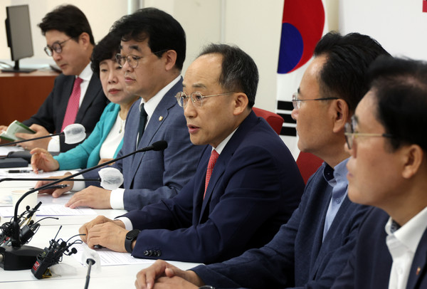 ▲ 발언하는 추경호 원내대표. /뉴시스