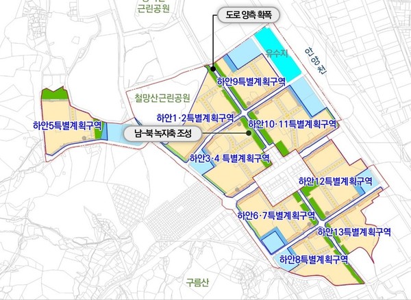 ▲ 광명시 하안주공1~12단지 안내도.