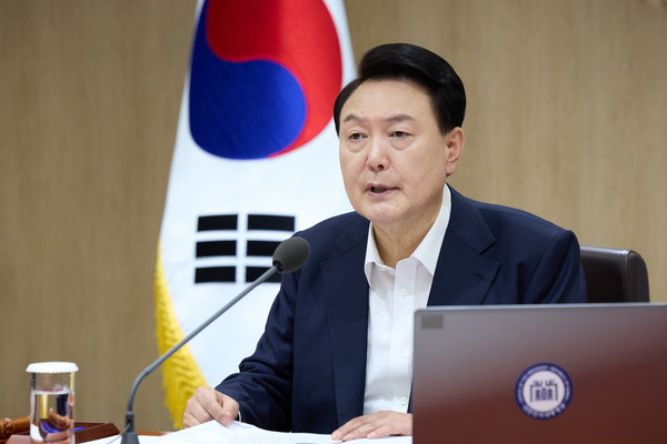 ▲ 윤 대통령, 제31회 국무회의 주재하는 모습. /뉴시스