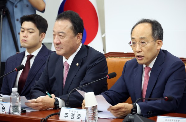 ▲ 발언하는 추경호 원내대표. /뉴시스