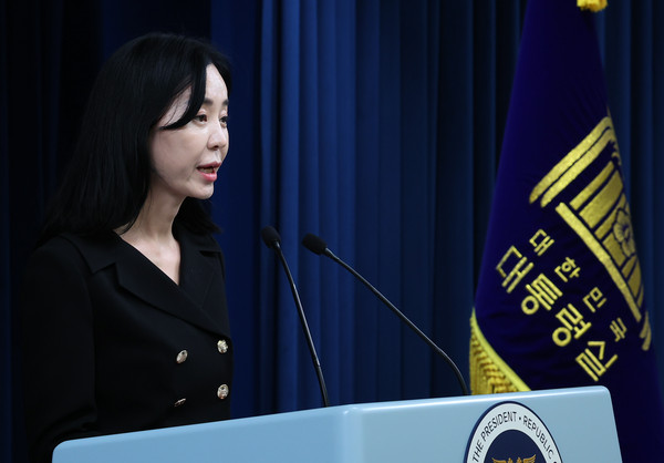 ▲ 현안 관련 브리핑하는 정혜전 대변인. /뉴시스