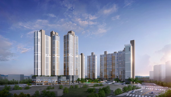▲ 이천 부발역 에피트 투시도.(상기 CG는 소비자의 이해를 돕기 위한 것으로 실제와 다를 수 있습니다. 외관, 색채, 세부 설계 내용 등은 향후 인허가 과정에서 변동될 수 있습니다.) /제공 HL디앤아이한라㈜