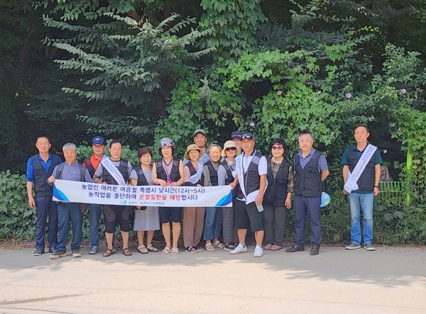 ▲ 폭염피해 예방 캠페인 실시 모습.