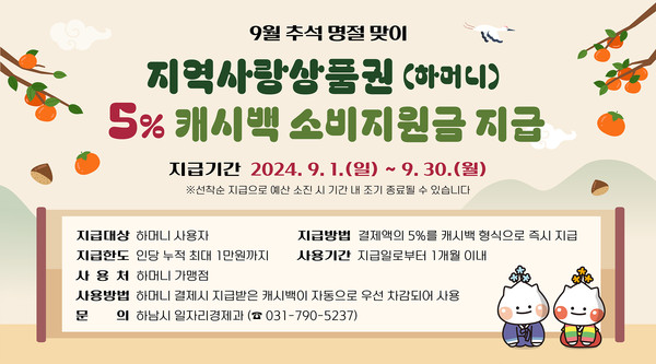 ▲ 하머니 추석 명절 소비 촉진 위한 이벤트 안내물.