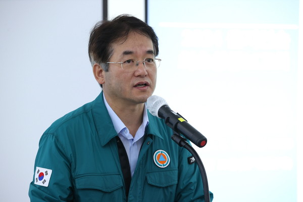 ▲ 을지연습 전시종합상황실에서 인사말 중인 이동환 고양특례시장.