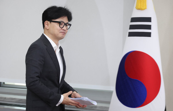 ▲ 최고위 참석하는 한동훈 대표. /뉴시스