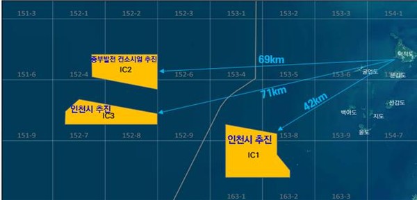 ▲ 공공주도 해상풍력 단지개발 지원사업 대상해역.