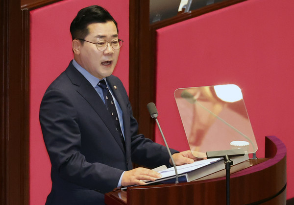 ▲ 박찬대 원내대표, 교섭단체 대표연설. /뉴시스