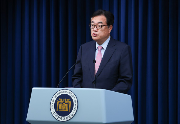 ▲ 인선 브리핑하는 정진석 대통령실 비서실장. /뉴시스