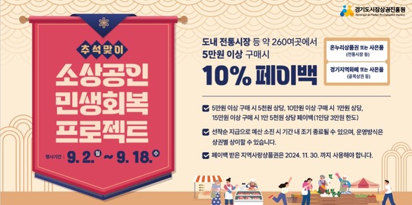 ▲ 양주시 소상공인 민생회복 프로젝트 홍보물.