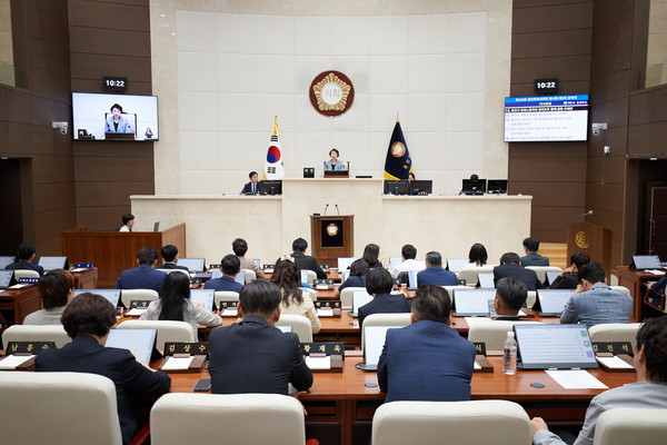 ▲ 용인특례시의회, 제286회 임시회 제2차 본회의 전경.