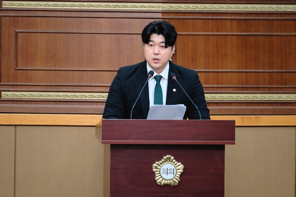 ▲ 고병준 의원이 제270회 임시회에서 자유발언을 진행하고 있다.