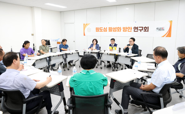 ▲ 원도심활성화방안연구회 활동 모습.