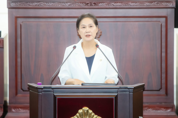 ▲ 5분발언하는 김미영의원 사진.