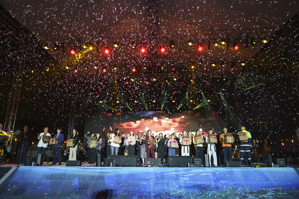 ▲ 2023년 강동선사문화축제 개막식 주제공연.