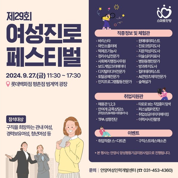 ▲ 안양시 여성진로 페스티벌 홍보물.