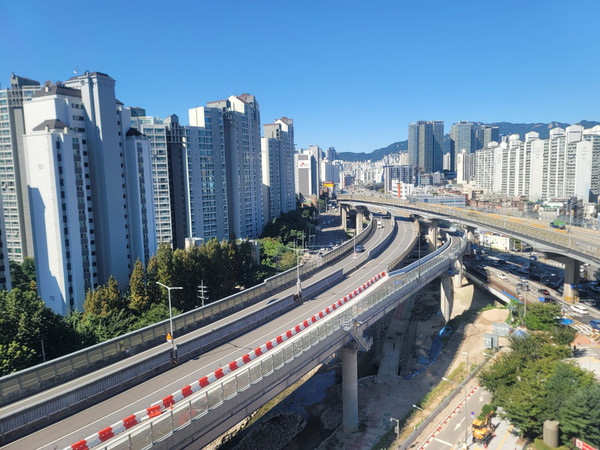 ▲ 신설 진출램프(월곡IC→정릉 방면). (사진=서울시 제공) /뉴시스