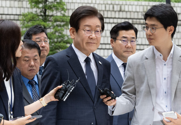 ▲ 결심공판 출석하는 이재명. /뉴시스
