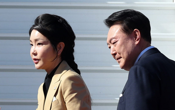 ▲ 윤석열 대통령 부부. /뉴시스