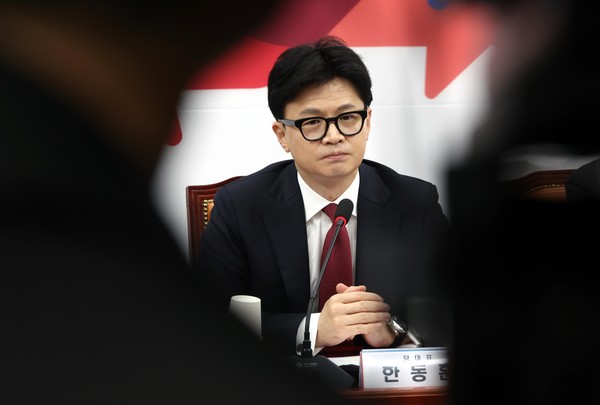 ▲ 잠시 생각에 잠긴 한동훈 대표. /뉴시스