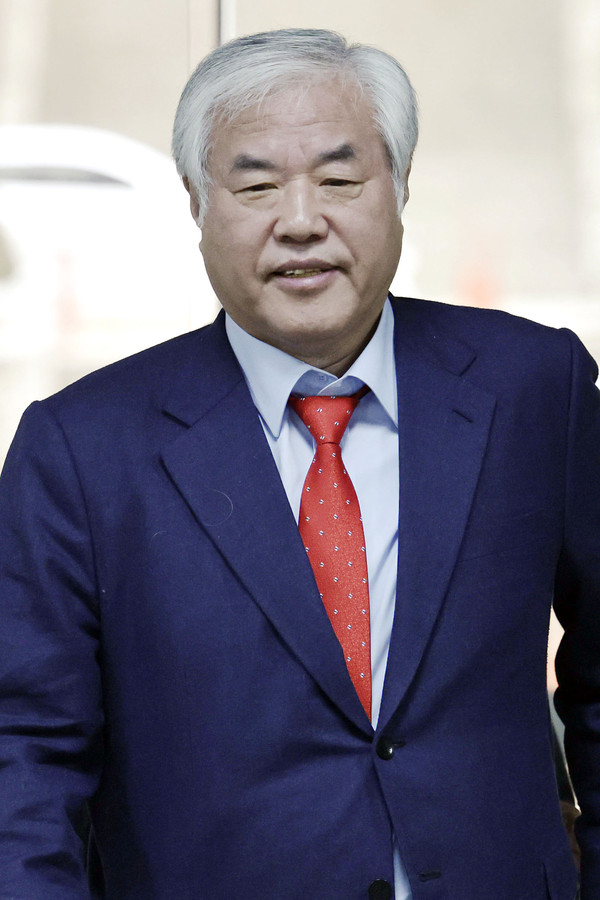 ▲ 지난 3월 7일 전광훈 사랑제일교회 목사가 서울 서초구 서울중앙지방법원에서 열린 공직선거법 위반 공판에 출석하고 있다. /뉴시스