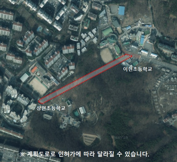 ▲ 경기용인 플랫폼시티 수지간 연결도로.