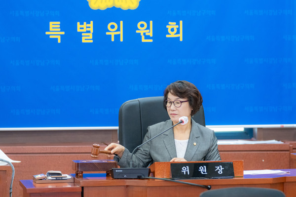 ▲ 위원장에 선출된 노애자 윤리특별위원회 위원장.