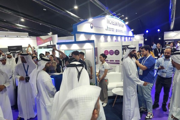 ▲ GITEX NORTH STAR 2024 블록체인 인천관 운영 모습.