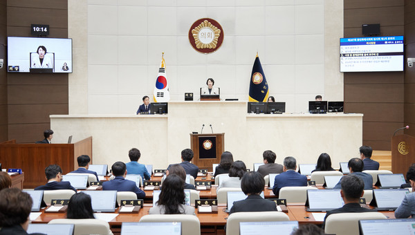 ▲ 용인특례시의회, 제287회 임시회 개회 모습.