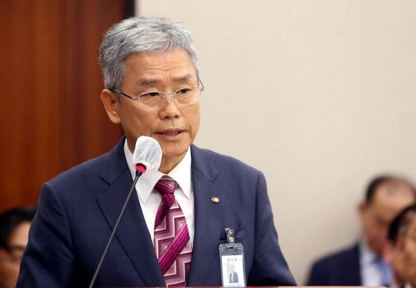 ▲ 답변하는 김동철 한국전력공사 사장. /뉴시스