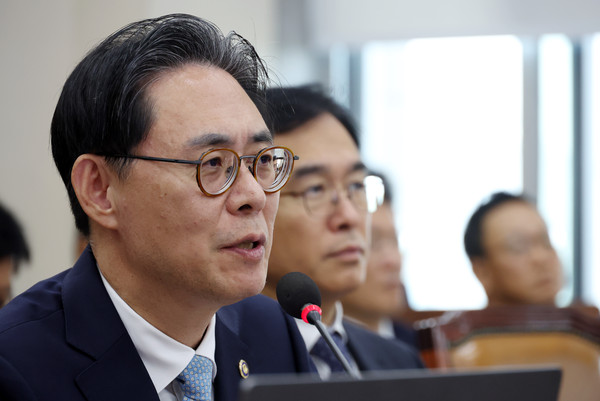 ▲ 질의에 답하는 강민수 국세청장. /뉴시스