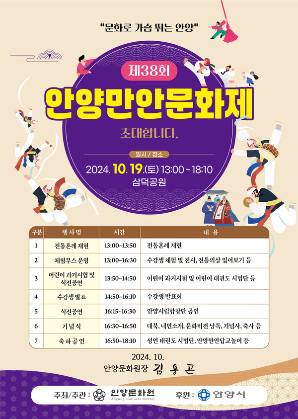 ▲ 제38회 안양만안문화제 포스터.