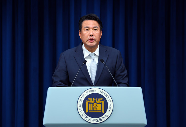 ▲ 김태효 국가안보실 1차장, 현안 관련 브리핑. /뉴시스