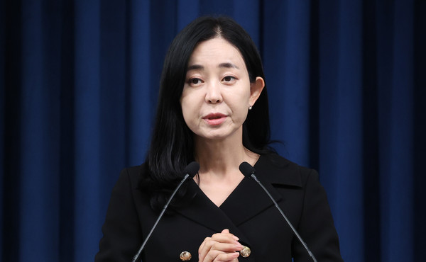 ▲ 전혜정 대통령실 대변인, 현안 브리핑. /뉴시스