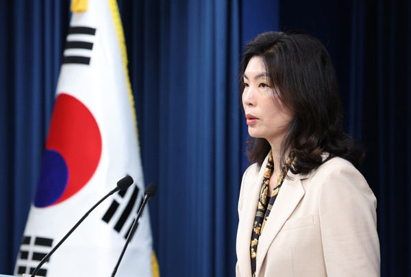 ▲ 현안 브리핑하는 유혜미 저출생대응수석. /뉴시스